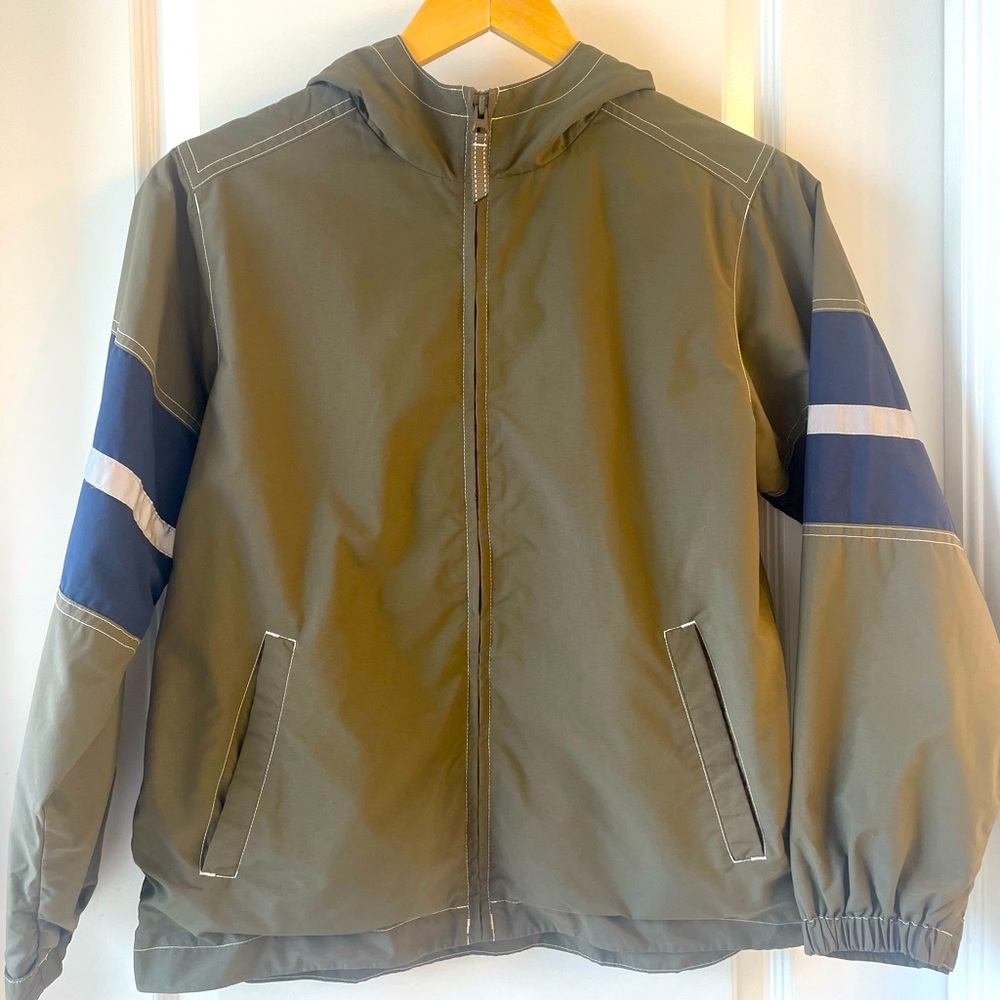 Lands End Boys Reflective rain jacket size 10/12